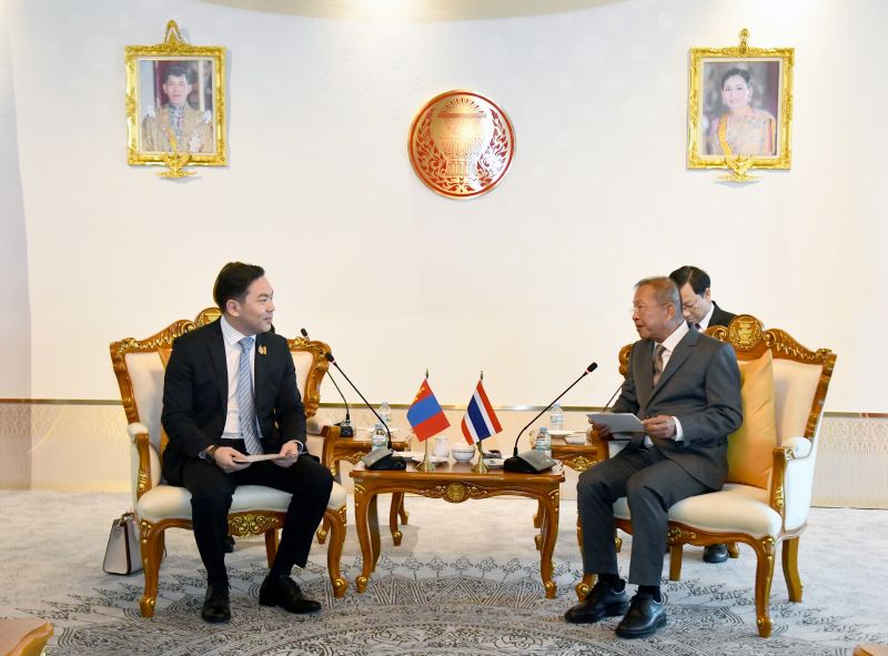 The President of the  Senate Welcomed the Ambassador of Mongolia to Thailand