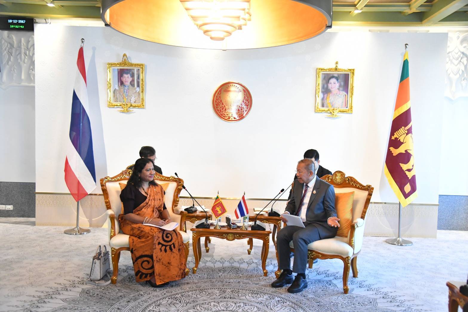 The President of the Senate Welcomed the Ambassador of the Democratic Socialist Republic of Sri Lanka to Thailand on Thursday 19 December 2024