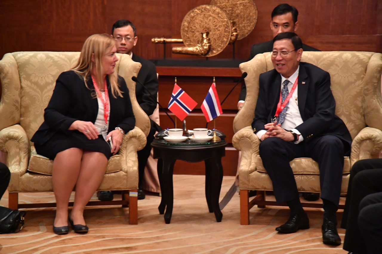 Mrs. Elin Rodum Agdestein, Leader of the Delegation of the Kingdom of Norway, paid a courtesy call on the President of the Senate (27 August 2019)